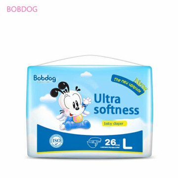 Baby diaper B grade in bales S / M / L / XL cartoon printed disposable baby diapers in stocklots